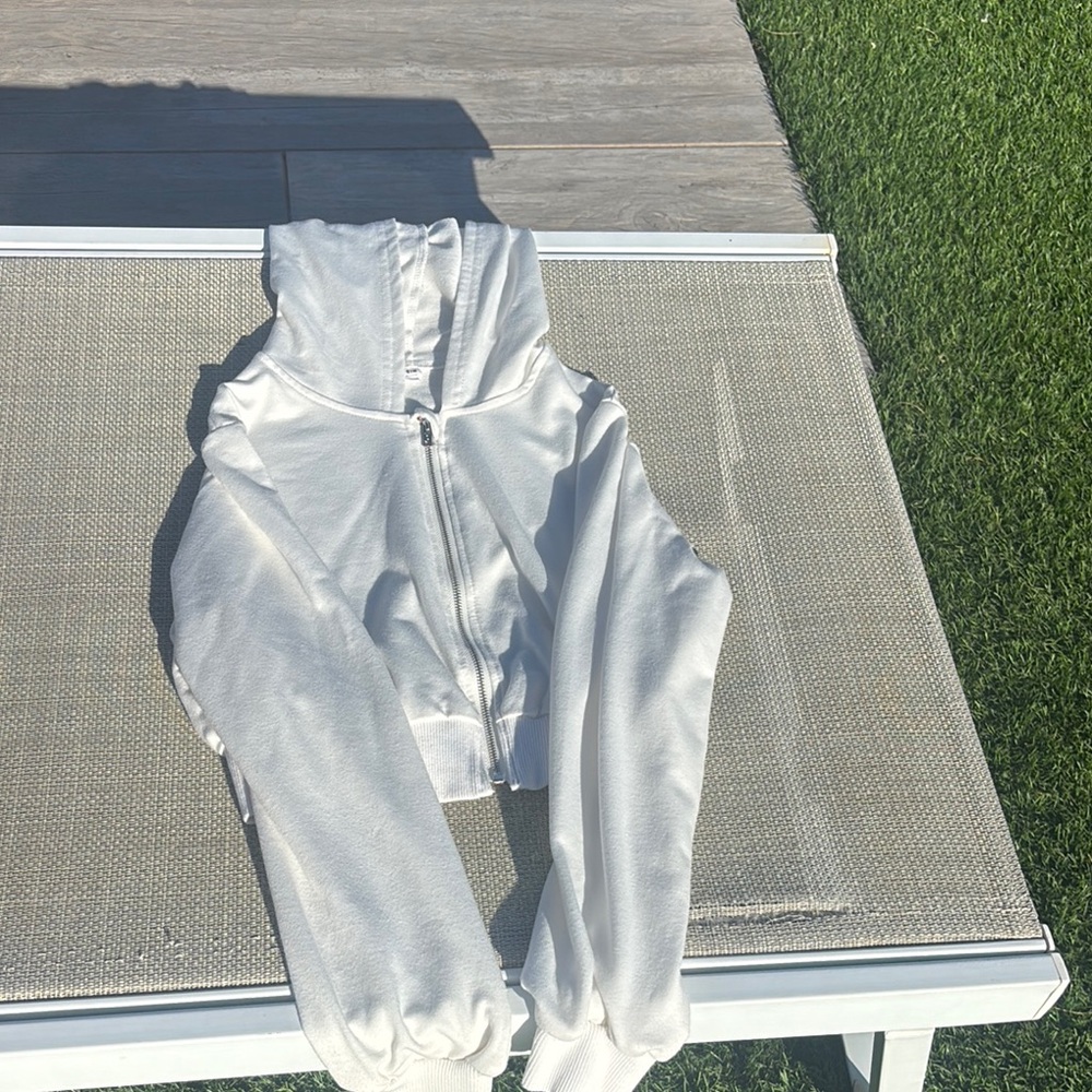 White Zip-Up Hoodie